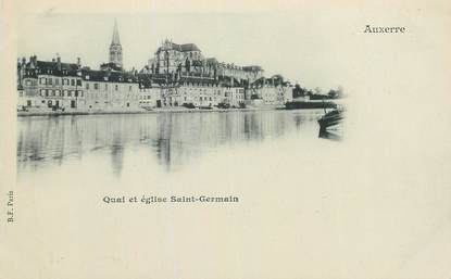 CPA FRANCE 89 "Auxerre,  Quai et Eglise Saint Germain"