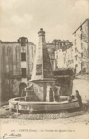 / CPA FRANCE 20 "Corte, la fontaine des quatre Canons"