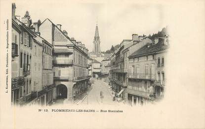 CPA FRANCE 88 "Plombières les Bains, rue Stanislas"