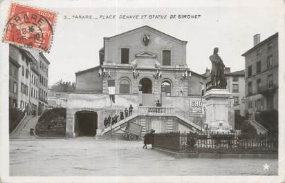 CPA FRANCE 69 "Tarare, place Denave et statue de Simonet"