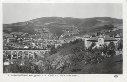 CPA FRANCE 69 "Tarare, vue générale, château de Chalamont"