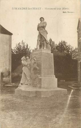 CPA FRANCE 69 "Simandre les ormes, monument aux morts"