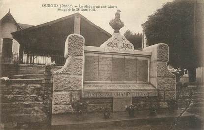 CPA FRANCE 69 "Ouroux, le monument aux morts"