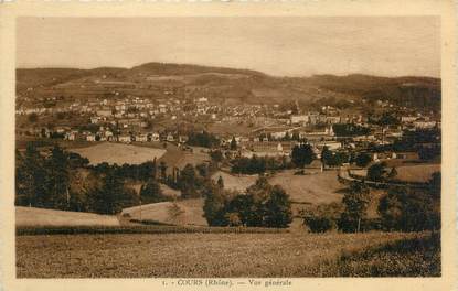 CPA FRANCE 69 "Cours, vue générale "