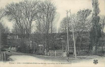 CPA FRANCE 69 "Charbonnière les Bains, carrefour de la Bressonnière"