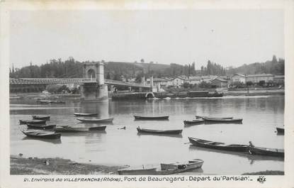 CPA FRANCE 69 "Environs de Villefranche, Pont de Beauregard, Départ du Parisien "