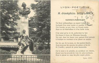 CPA FRANCE 69 "Lyon Poétique, A Joséphin Soulary" / POETE