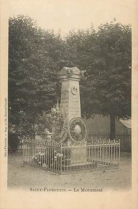 CPA FRANCE 89 "Saint Florentin,  le monument aux morts"