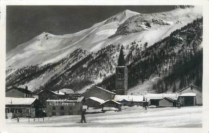 CPSM FRANCE 73 "Val d'Isère, les monts de l'Iseran, de la Galise et l'église"