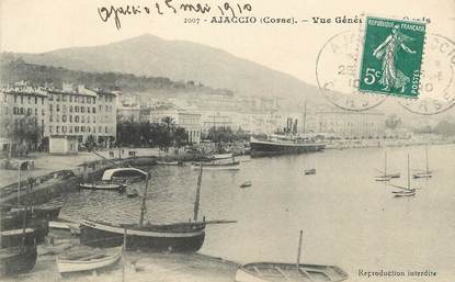 / CPA FRANCE 20 "Ajaccio, vue générale des quais "