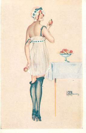 CPA FEMME dessinée