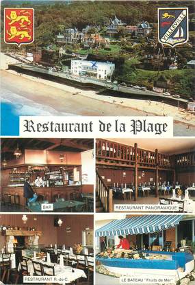 CPSM FRANCE 14 "Villerville, bar brasserie restaurant la Plage"
