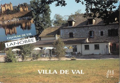 CPSM FRANCE 15 "Lanobre, bar hôtel restaurant la villa de Val"