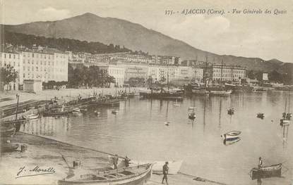 / CPA FRANCE 20 "Ajaccio, vue générale des quais" / BATEAU