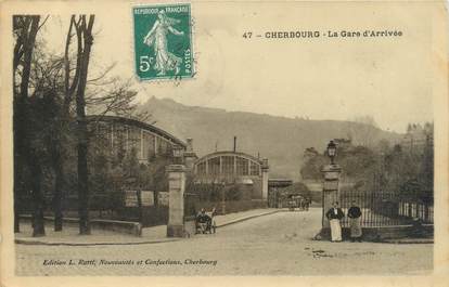CPA FRANCE 50 "Cherbourg, la gare d'arrivée"