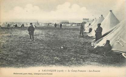 CPA GRECE "Salonique, le camp des zouaves"