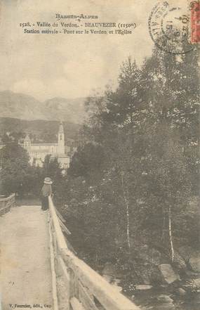 CPA FRANCE 04 "Beauvezer, pont sur le Verdon"