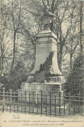 CPA FRANCE 94 "Saint Maurice, grande rue, monument d'Eugène Delacroix" / PEINTRE