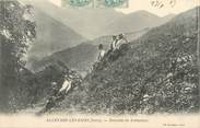 38 Isere CPA FRANCE 38 "Allevard Les Bains, descente en traineaux"