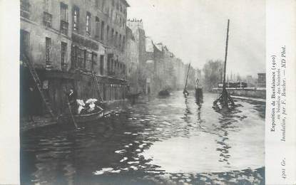 CPA FRANCE 75 "Paris, Exposition de Bienfaisance au bénéfice des sinistrés" / INONDATION DE 1910