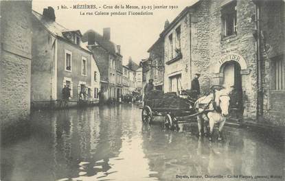 CPA FRANCE 08 "Mézières, la rue Colette" / INONDATION 1910