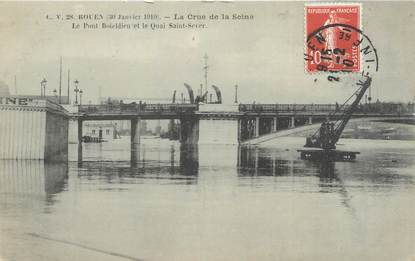 CPA FRANCE 76 "Rouen, le pont Boïeldieu et le quai Saint Sever"