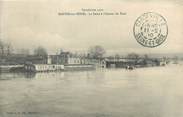 78 Yveline CPA FRANCE 78 "Mantes sur Seine, la Seine à l'Amont du pont" / INONDATION 1910