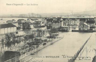 CPA FRANCE 78 "Houilles, route d'Argenteuil" / INONDATION 1910