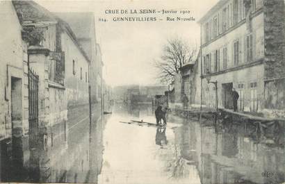 CPA FRANCE 92 "Gennevilliers, rue Nouvelle" / INONDATION 1910