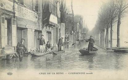 CPA FRANCE 92 "Courbevoie inondé" / INONDATION 1910