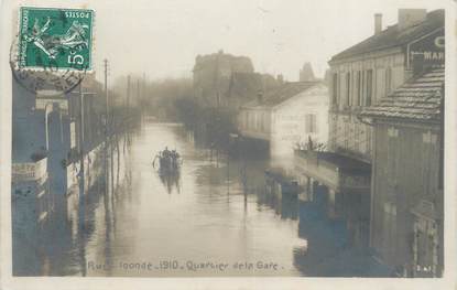 CPA FRANCE 92 "Rueil, quartier de la gare" / INONDATION 1910