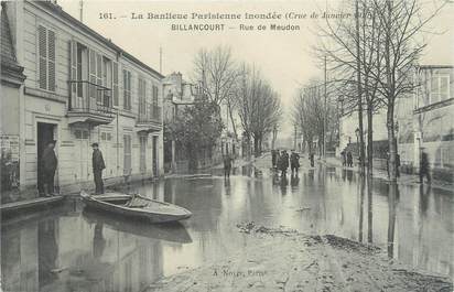 CPA FRANCE 92 "Boulogne Billancourt, rue de Meudon" / INONDATION 1910