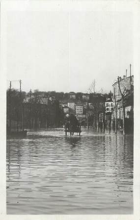 CARTE PHOTO FRANCE 92 "Boulogne" / INONDATION 1910