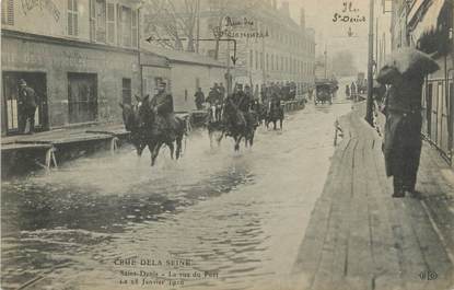 CPA FRANCE 93 "Saint Denis, la rue du port" / INONDATION 1910