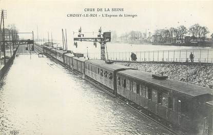 CPA FRANCE 94 "Choisy le Roi, l'express de Limoges" / INONDATION 1910