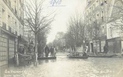 CARTE PHOTO FRANCE 94 "La Varenne" / INONDATION 1910