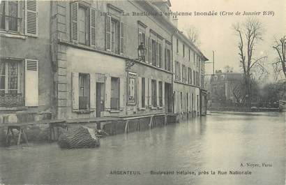 CPA FRANCE 95 "Argenteuil,boulevard Héloïse près la rue nationale" / INONDATION 1910