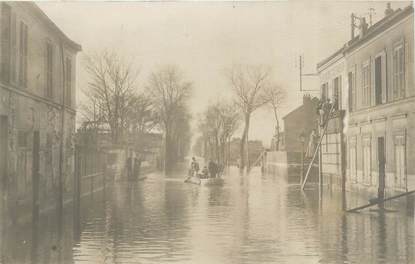 CARTE PHOTO FRANCE 75 "Paris" / INONDATION 1910