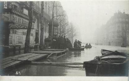 CARTE PHOTO FRANCE 75 "Paris, rue de Lyon" / INONDATION 1910