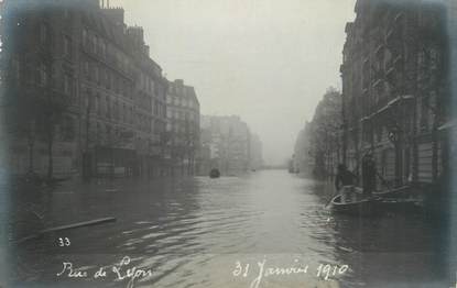 CARTE PHOTO FRANCE 75 "Paris, rue de Lyon " / INONDATION 1910