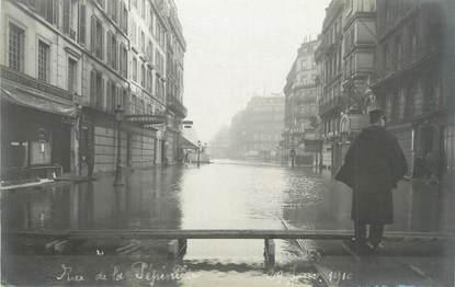 CARTE PHOTO FRANCE 75 "Paris, rue de la pépinière" / INONDATION 1910