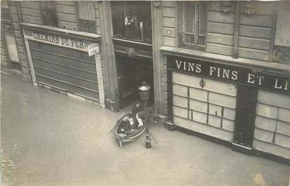 CARTE PHOTO FRANCE 75 "Paris " / INONDATION 1910