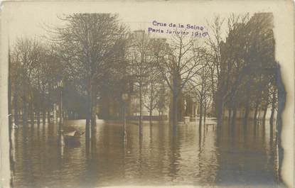 CARTE PHOTO FRANCE 75 "Paris, crue de la Seine" / INONDATION 1910