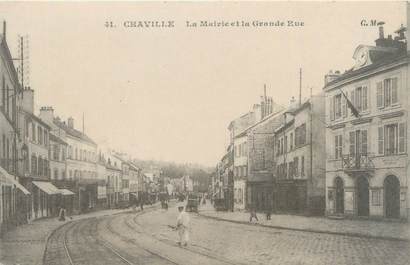 CPA FRANCE 92 "Chaville, la mairie et la grande rue"