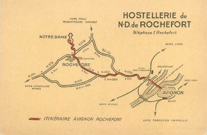 CPSM FRANCE 30 "Hostellerie de Notre Dame de Rochefort"