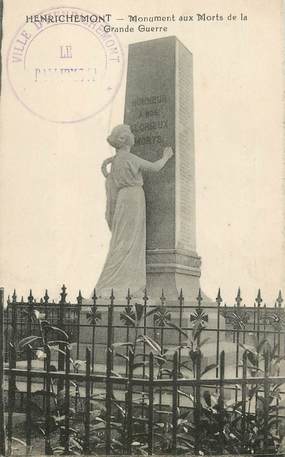 / CPA FRANCE 18 "Henrichemont" / MONUMENT AUX MORTS