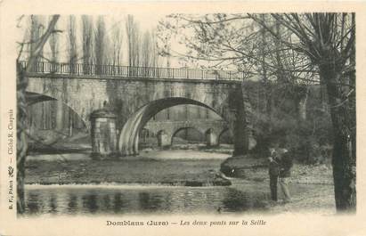 CPA FRANCE 39 "Domblans, les deux ponts sur la Seille" / Ed. R. CHAPUIS