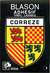 CPSM FRANCE 19 "Correze" /BLASON ADHESIF