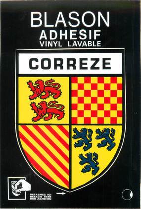 CPSM FRANCE 19 "Correze" /BLASON ADHESIF