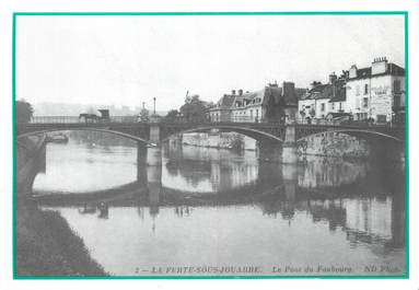 CPSM FRANCE 77 "La Ferté sous Jouarre, le pont du faubourg" / CARTE PUBLICITAIRE